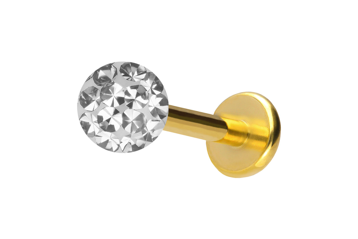 Titan Labret Piercing mit Push Fit EPOXY-KUGEL